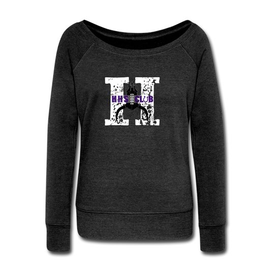 Women's Wideneck Sweatshirt - heather black
