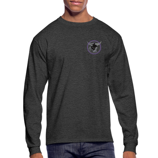 Men's Long Sleeve T-Shirt - The Bull - heather black