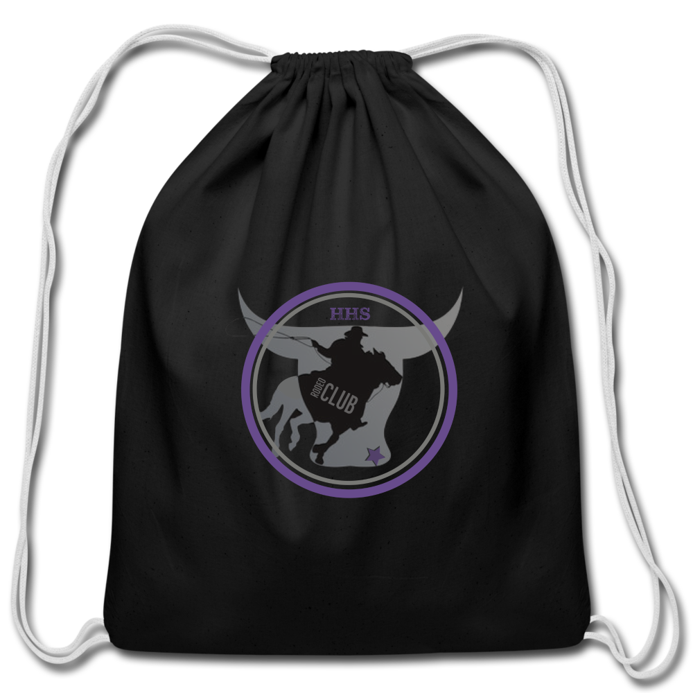 Cotton Drawstring Bag - black