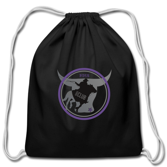 Cotton Drawstring Bag - black