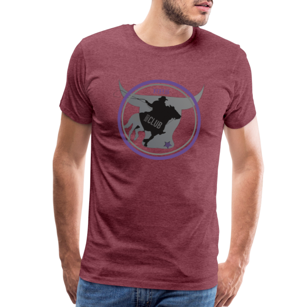 Men's Premium T-Shirt-The Bull - heather burgundy