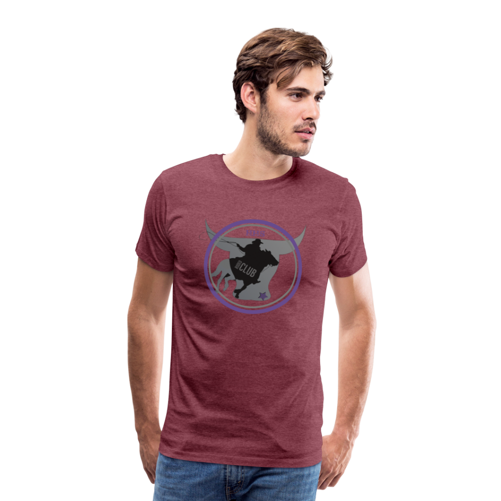 Men's Premium T-Shirt-The Bull - heather burgundy