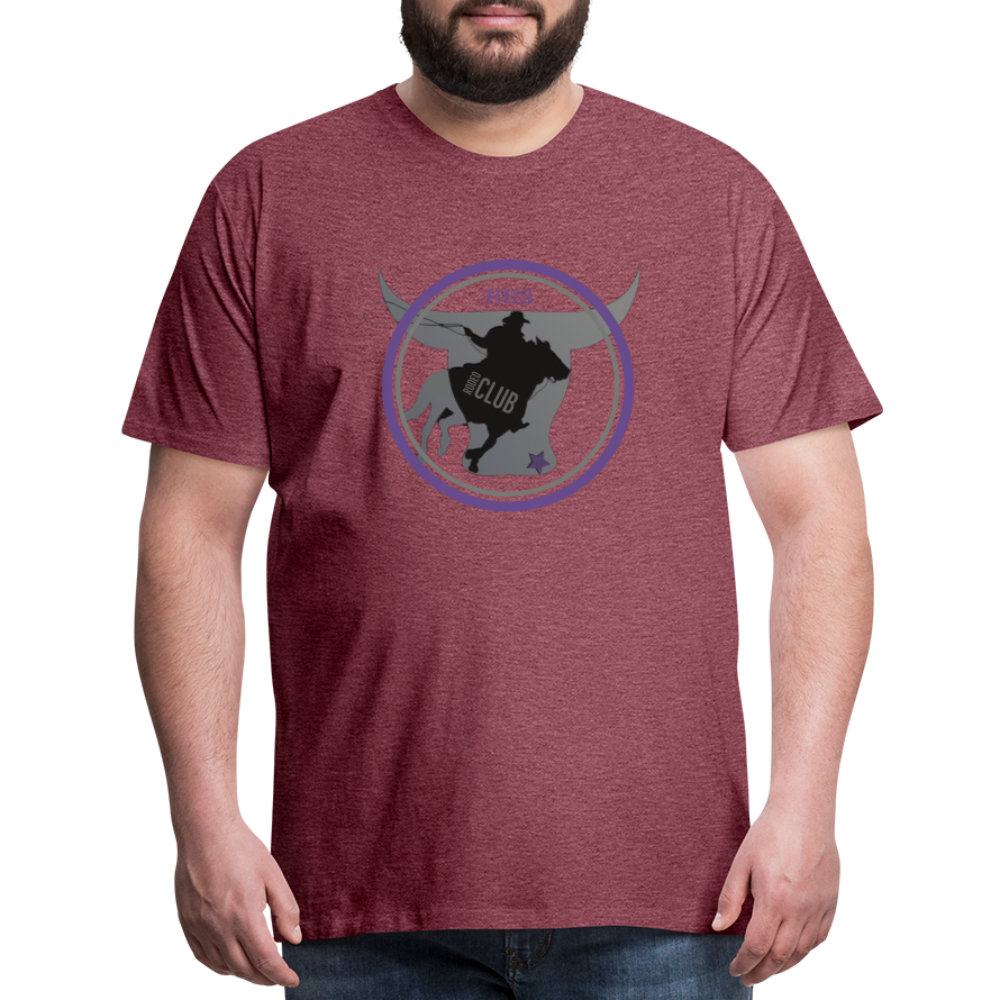 Men's Premium T-Shirt-The Bull - heather burgundy