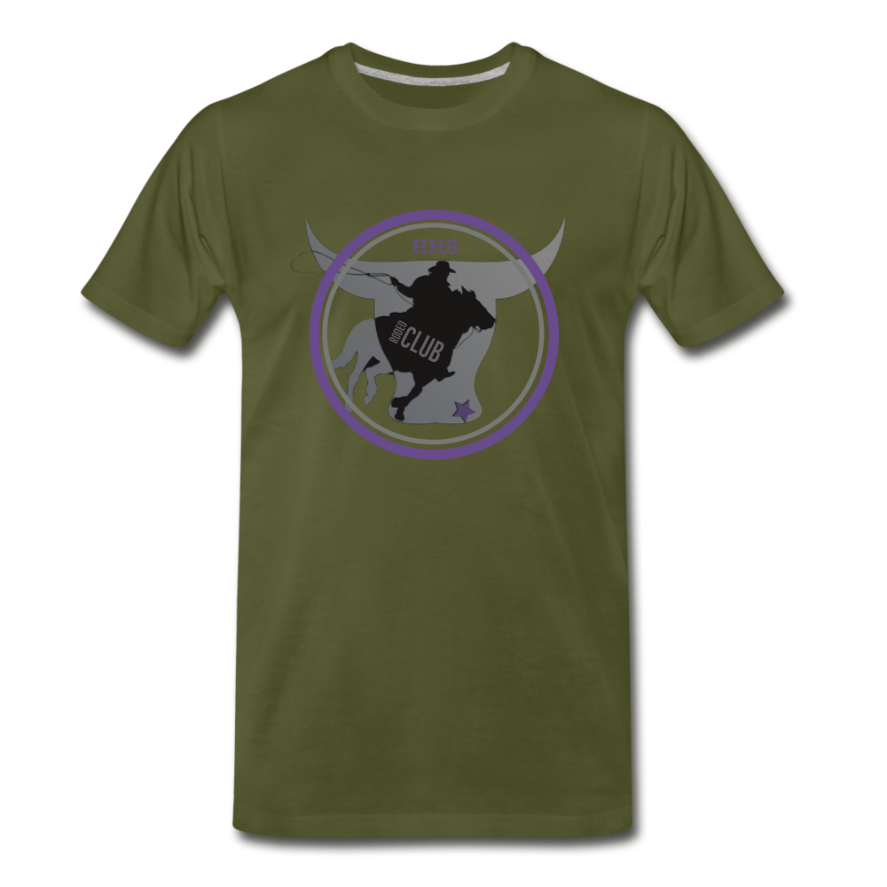 Men's Premium T-Shirt-The Bull - olive green