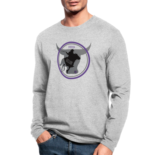 Men's Long Sleeve T-Shirt- The Bull - heather gray