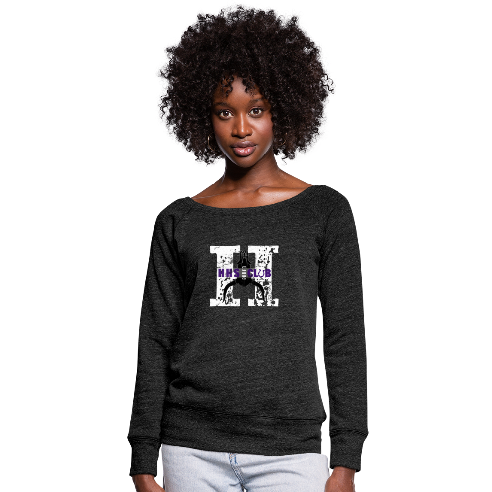 Women's Wideneck Sweatshirt - heather black