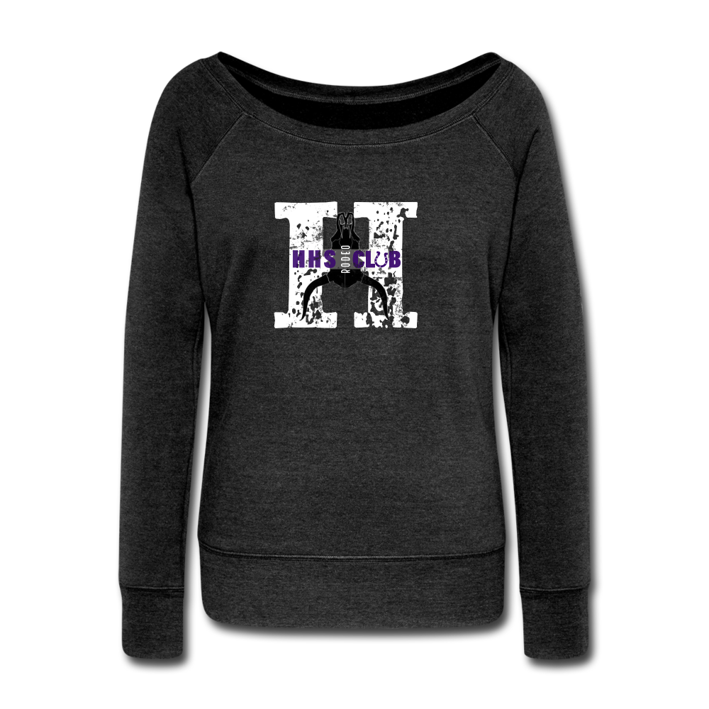 Women's Wideneck Sweatshirt - heather black