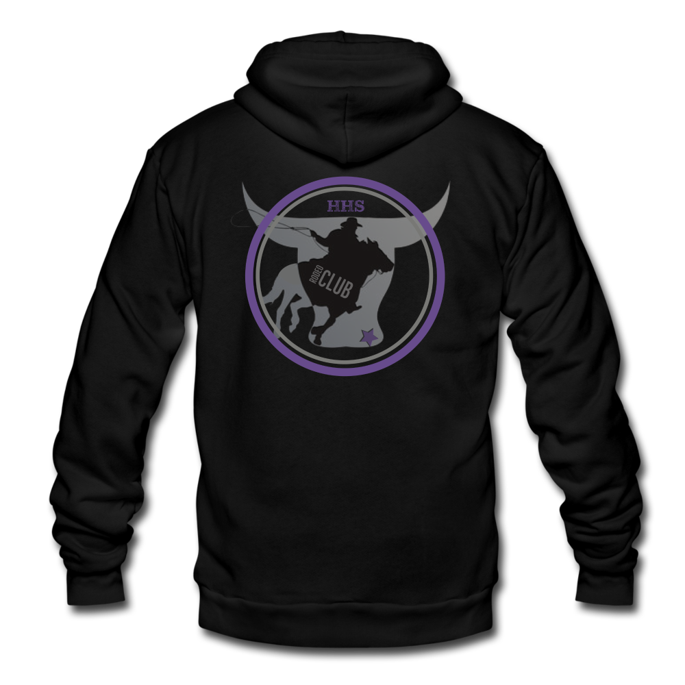 Unisex Fleece Zip Hoodie - black