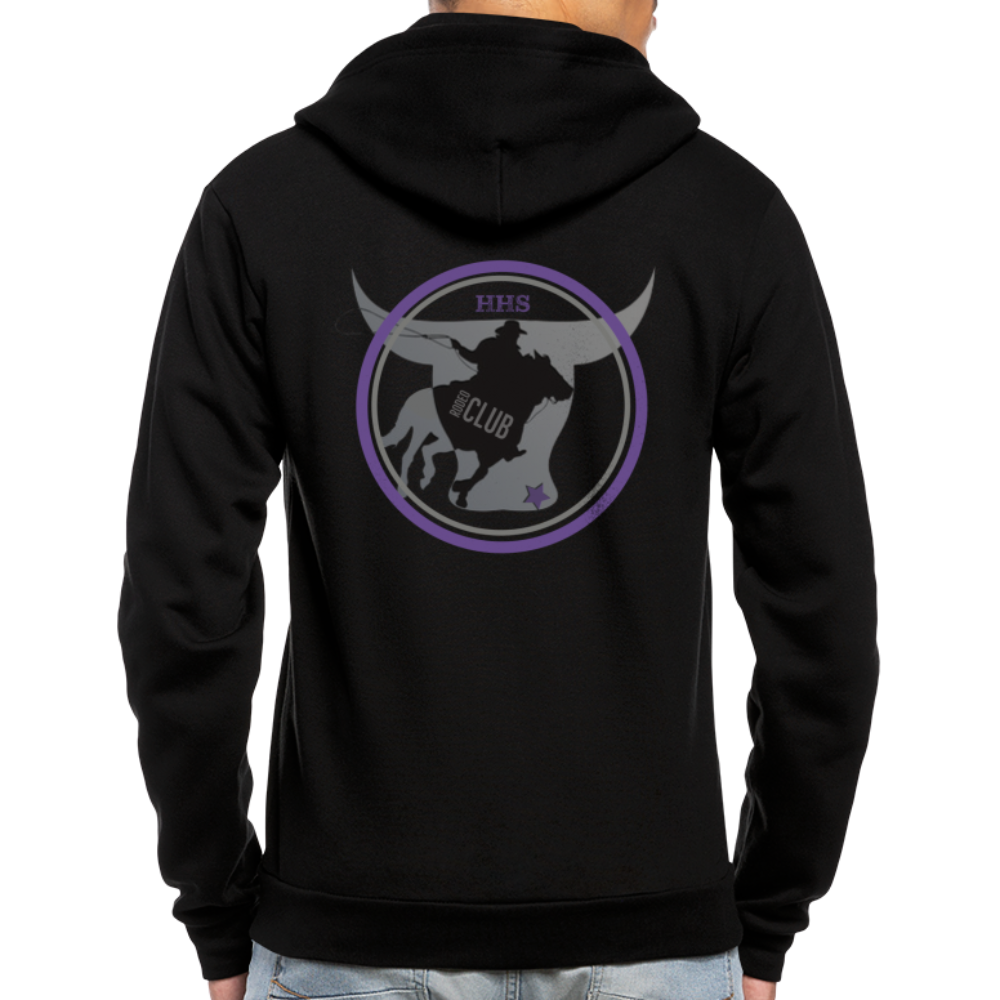 Unisex Fleece Zip Hoodie - black