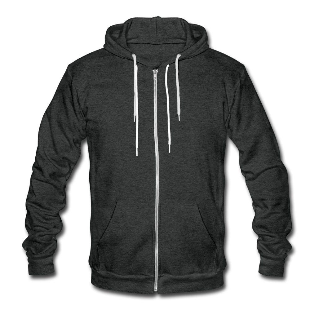 Unisex Fleece Zip Hoodie - charcoal grey