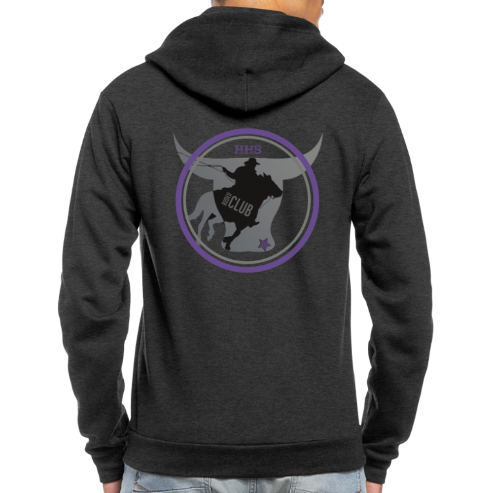 Unisex Fleece Zip Hoodie - charcoal grey