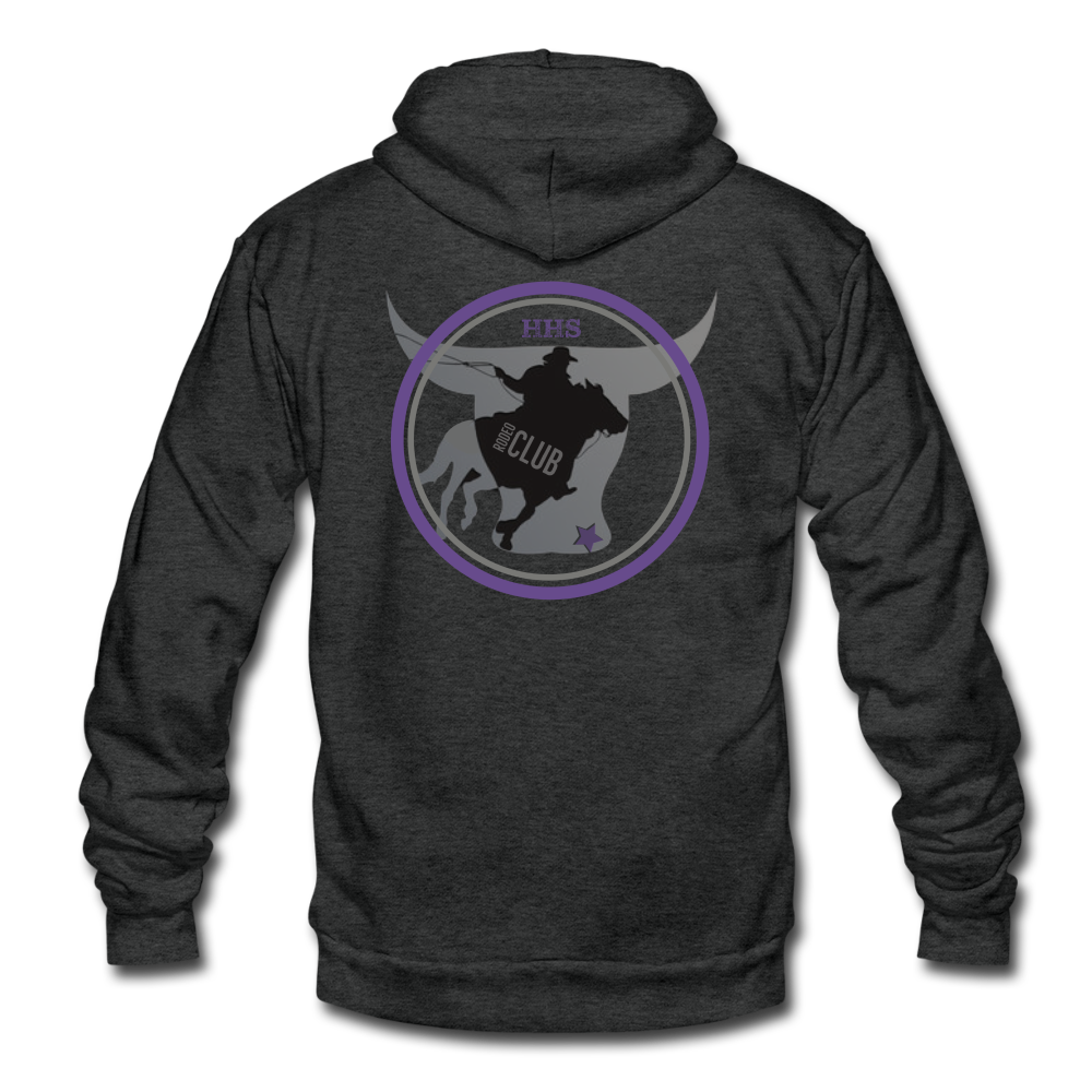 Unisex Fleece Zip Hoodie - charcoal grey