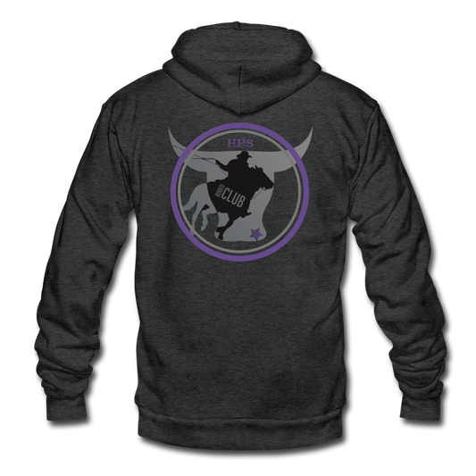 Unisex Fleece Zip Hoodie - charcoal grey