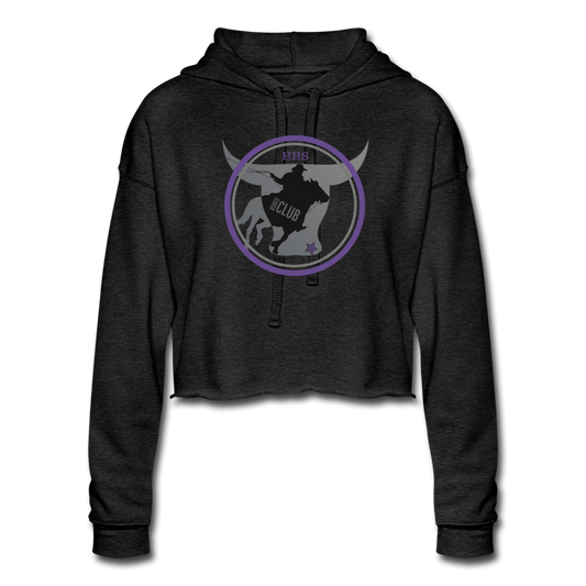 Women's Cropped Hoodie - deep heather
