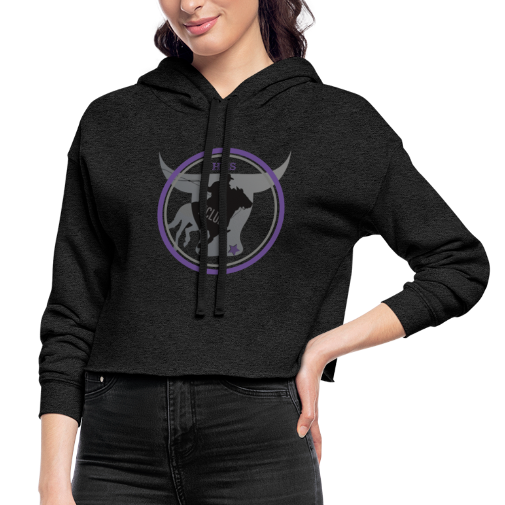Women's Cropped Hoodie - deep heather