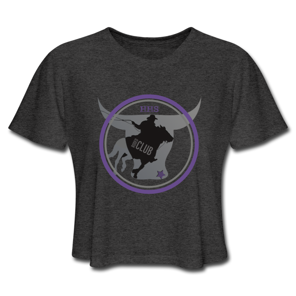 Women's Cropped T-Shirt The Bull - deep heather