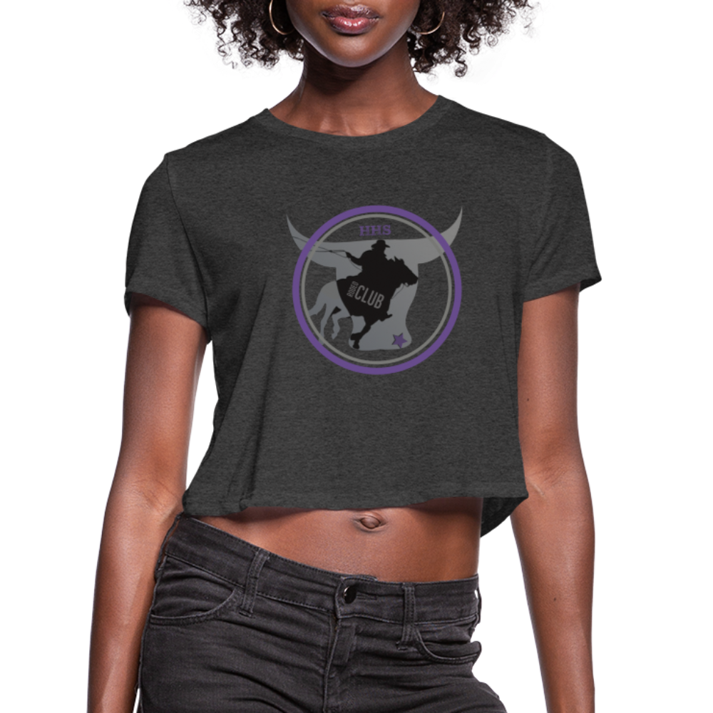 Women's Cropped T-Shirt The Bull - deep heather