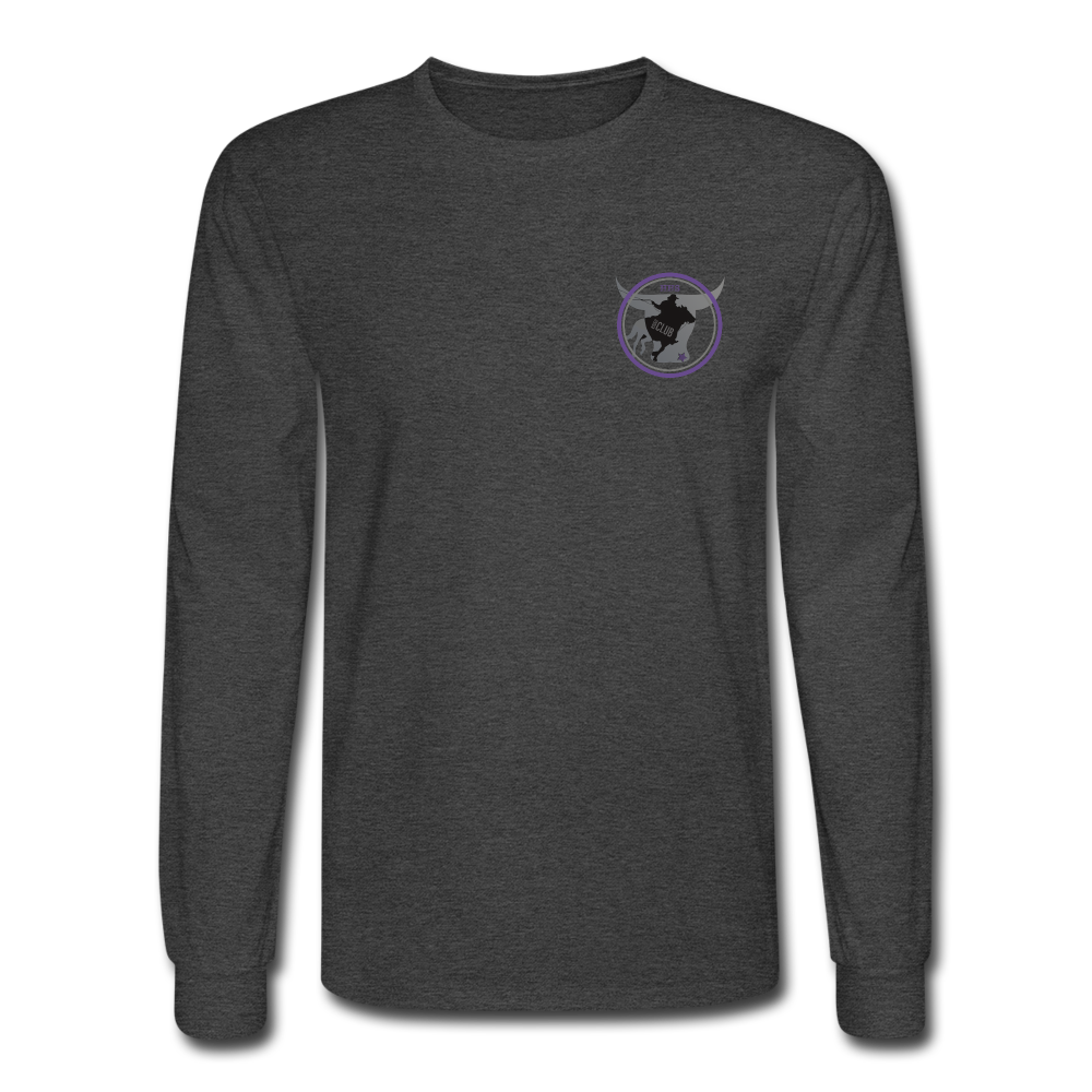 Men's Long Sleeve T-Shirt - The Bull - heather black
