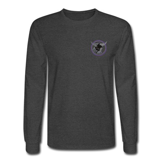 Men's Long Sleeve T-Shirt - The Bull - heather black