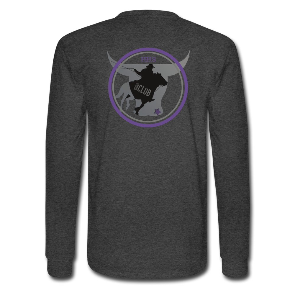 Men's Long Sleeve T-Shirt - The Bull - heather black