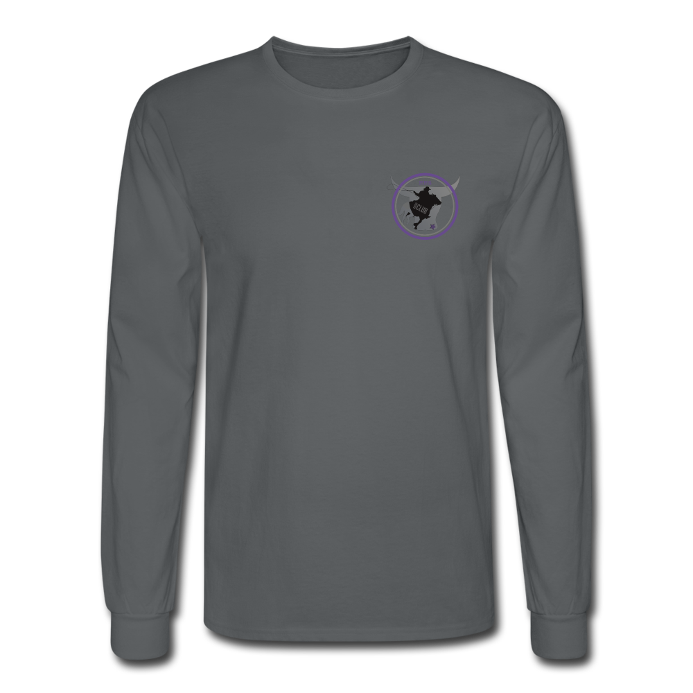 Men's Long Sleeve T-Shirt - The Bull - charcoal
