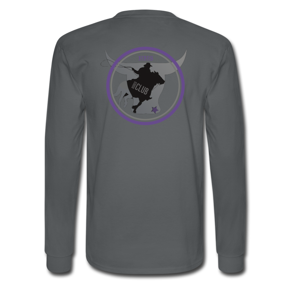 Men's Long Sleeve T-Shirt - The Bull - charcoal
